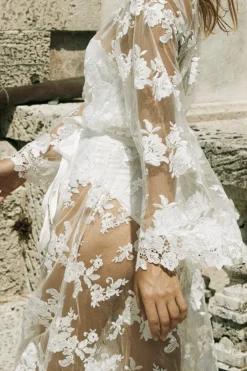 Homebodii Couture Luxury Robe Collection: Marié Lace Robe Online