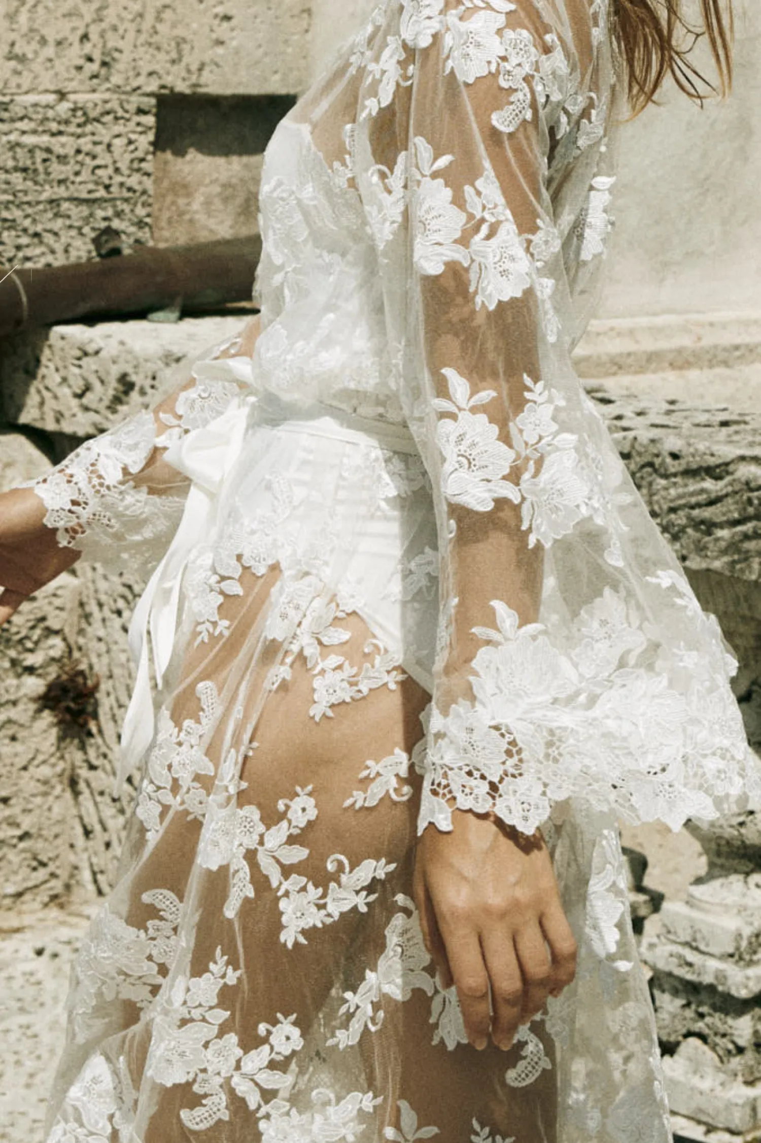 Homebodii Couture Luxury Robe Collection: Marié Lace Robe Online