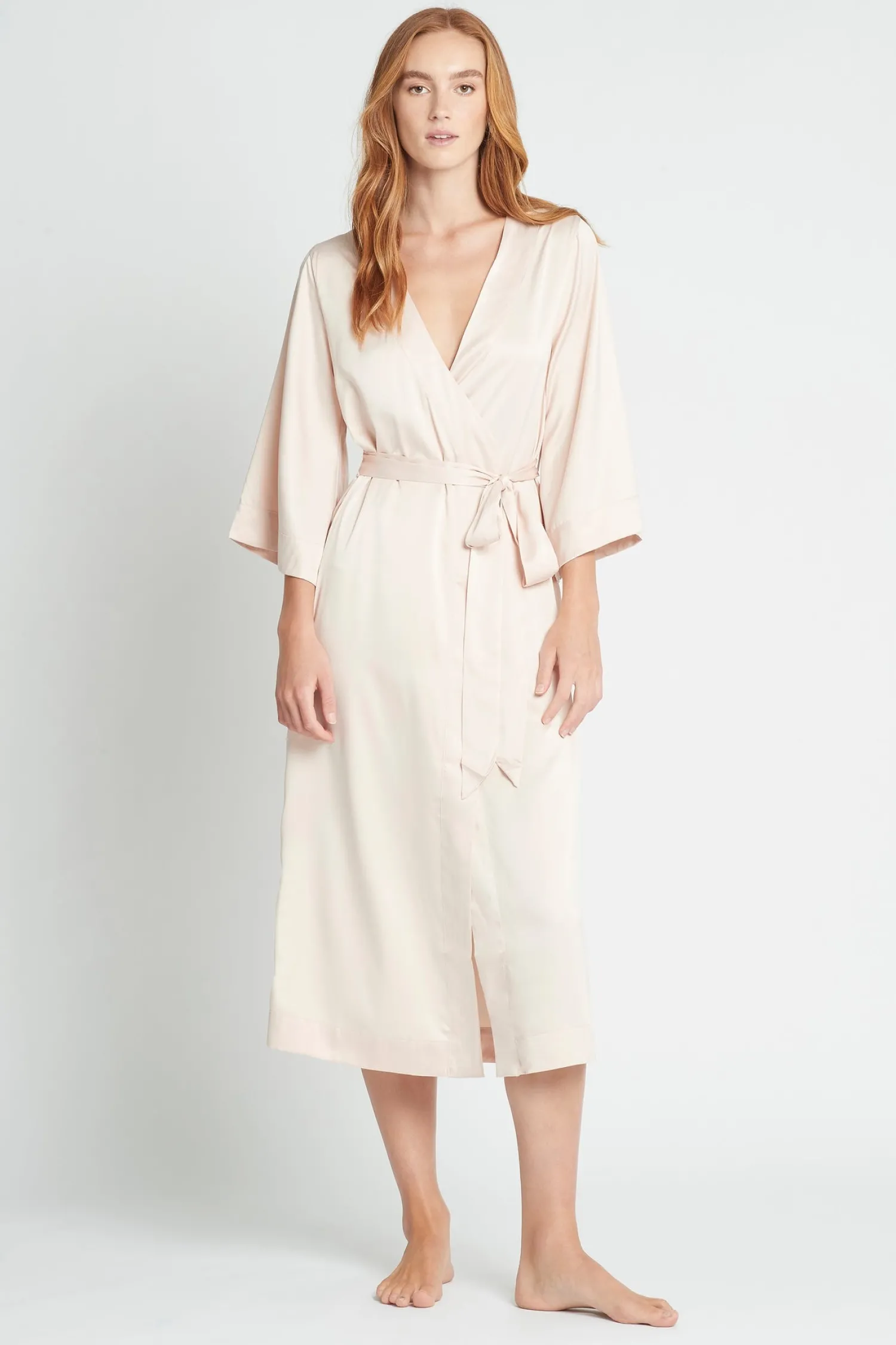 Homebodii Jasmine Long Robe Clearance