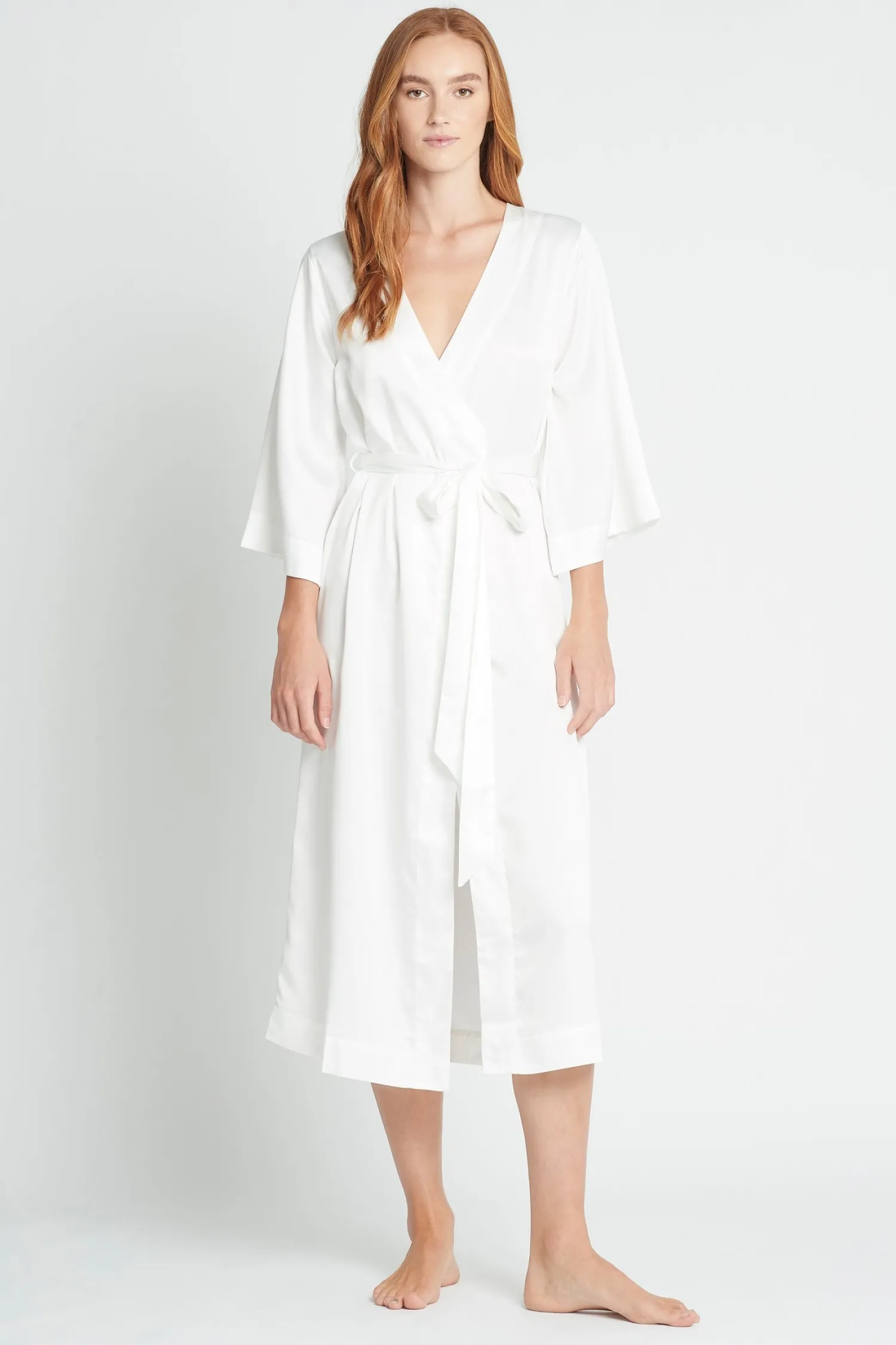 Homebodii Jasmine Long Robe Clearance
