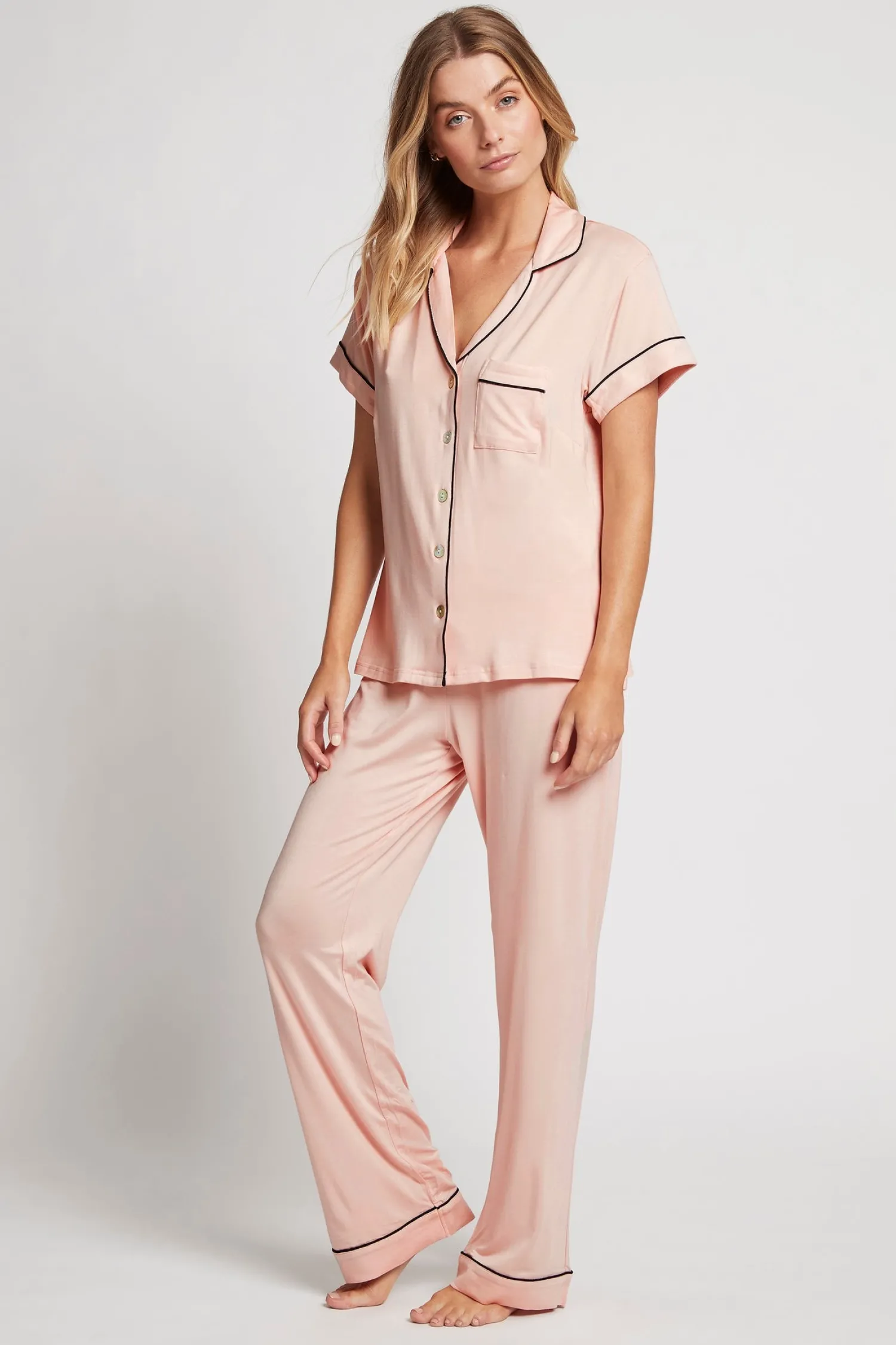 Homebodii Petra Tencel™ Short Sleeve with Long Pant Pyjama Set Clearance