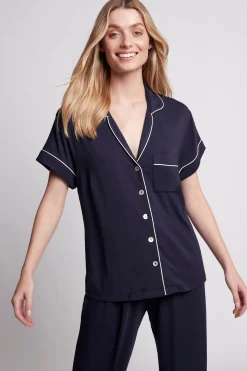 Homebodii Petra Tencel™ Short Sleeve with Long Pant Pyjama Set Sale