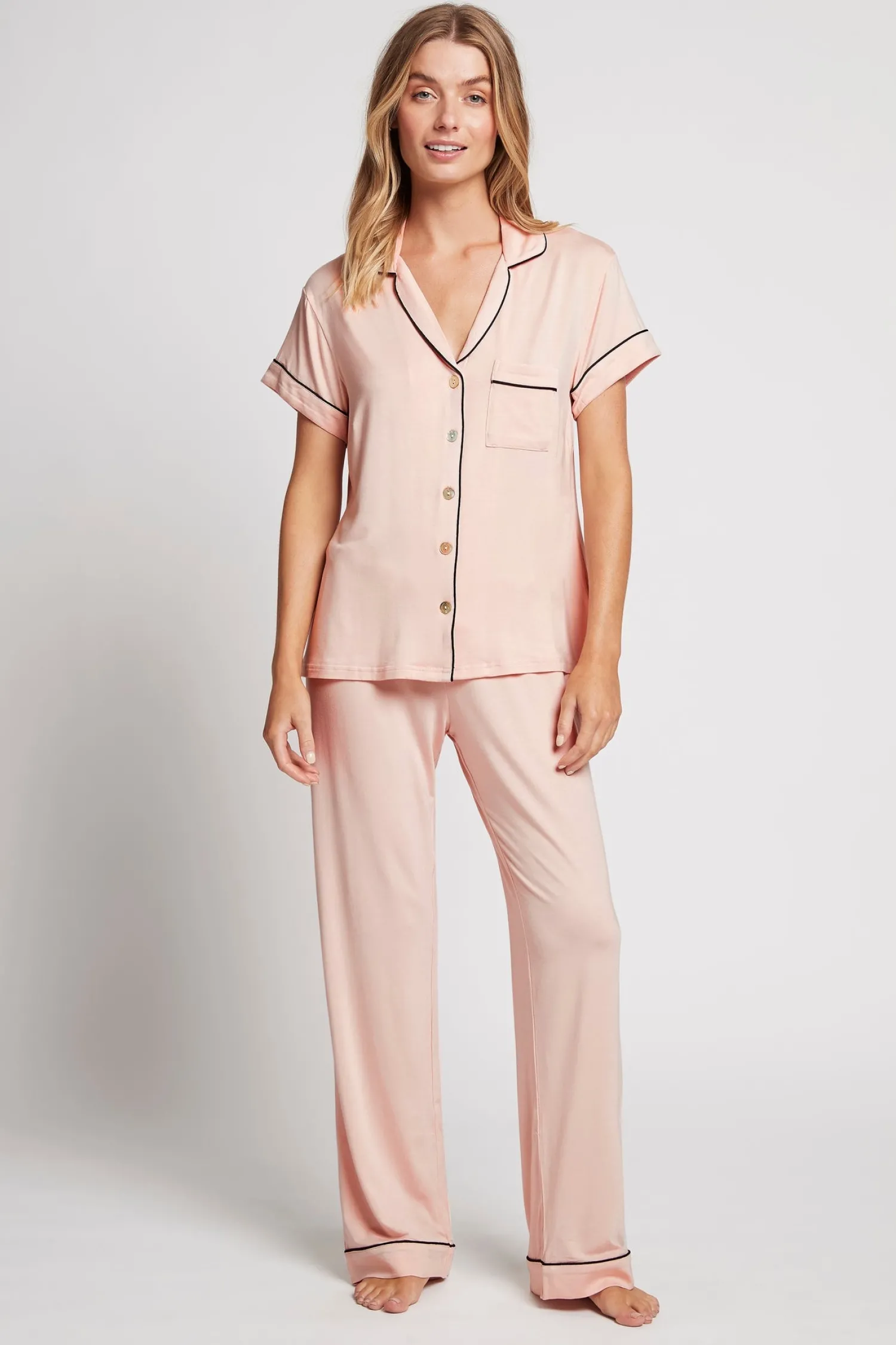 Homebodii Petra Tencel™ Short Sleeve with Long Pant Pyjama Set Clearance